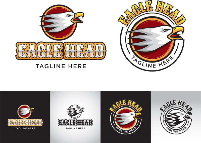 logo eagle head custom