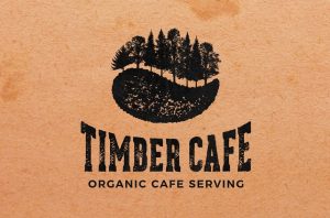 desain logo vintage Timber Cafe, by Sava Stoic