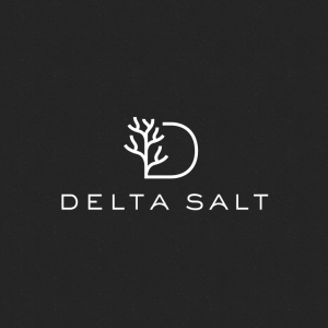 desain logo Delta Salt dengan font modern sans serif, by simolio
