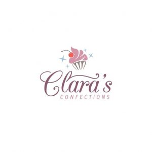 desain logo pink, Claras, by Polly