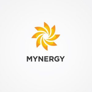 desain logo warna kuning, MYNERGY, by Hermeneutic