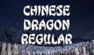chinese dragon font