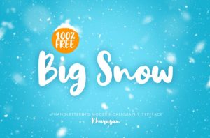 big snow font keren gratis