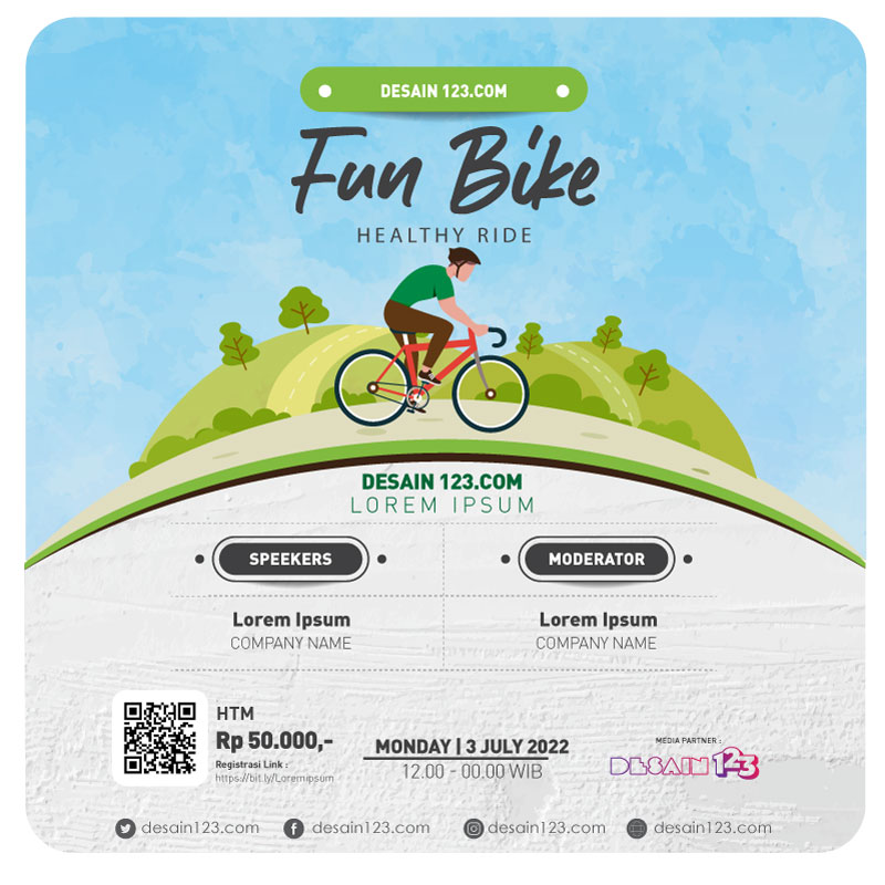 Free vector-Insta Poster fun bike
