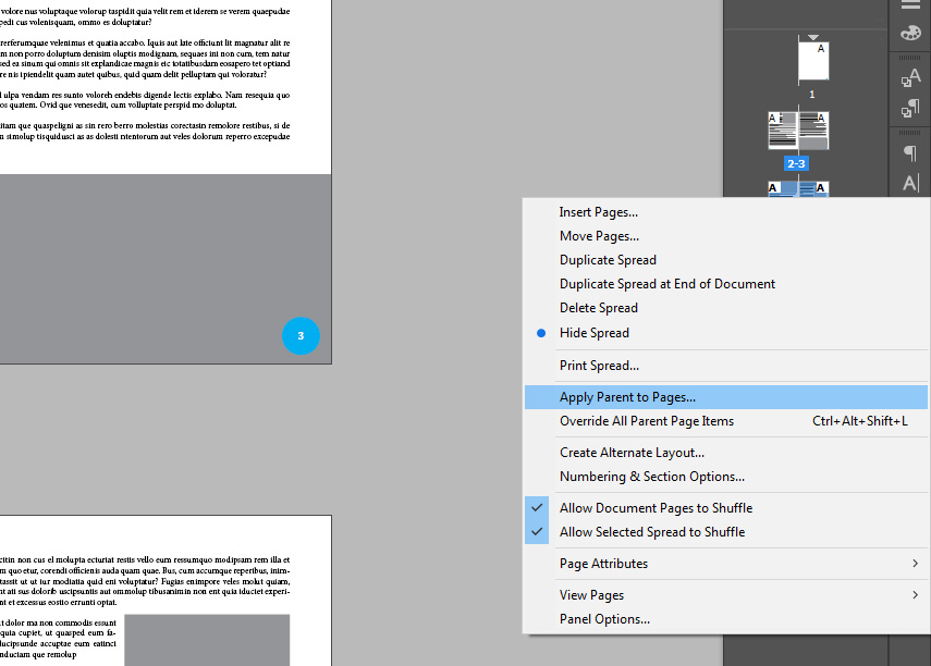 tutorial Adobe Indesign: menerapkan master page