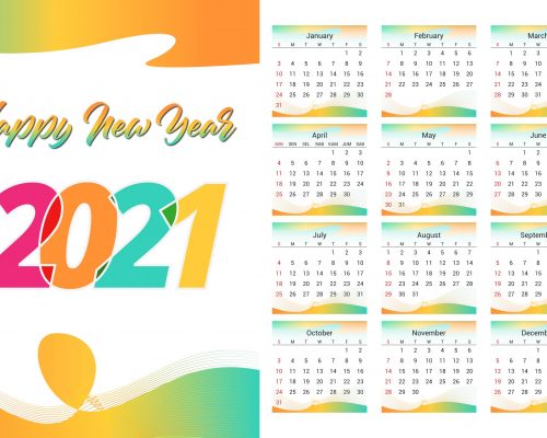 Vector Kalender 2021 template