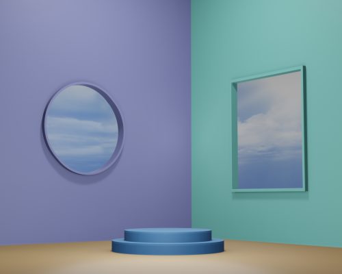 Abstract Background of Room with Two Windows