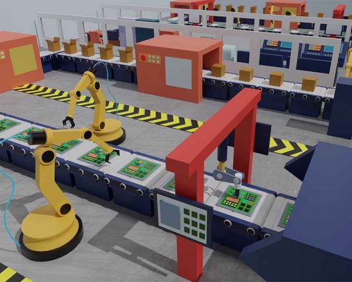 Industry 4.0 Based Factory using Robot Machine Hires