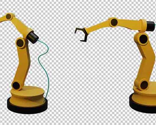 Ilustrasi Lengan Robot Otomasi Industry 4.0
