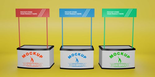 Mockup Editable Promotional Stand Psd-2081