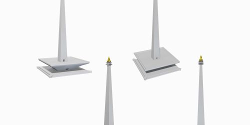 Monumen Nasional (Monas) 3D Psd-2165