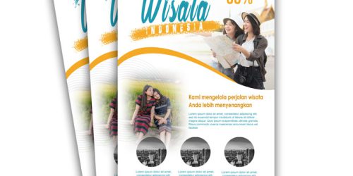 Template Flyer travel wisata indonesia
