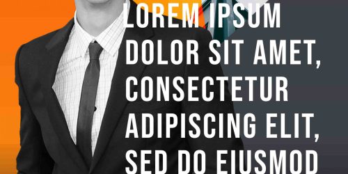 Flyer event orange black corporate download gratis