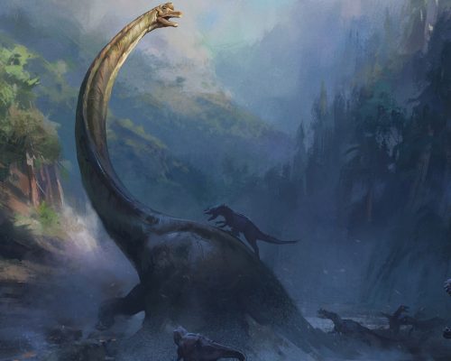 gambar lukisan dinosaurus